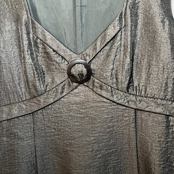 David Meister Black Dress Women's Size 14 Cap Sleeve Shift - Picture 2 of 5